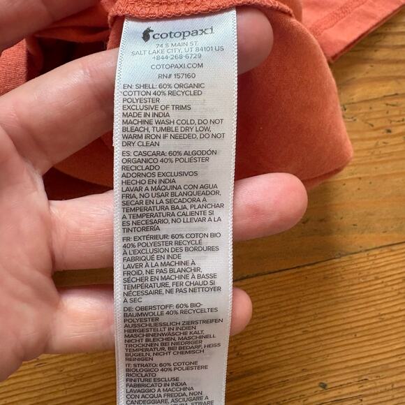 Cotopaxi orange llama Do Good graphic short sleeve unisex kids shirt SIZE M - Picture 4 of 5